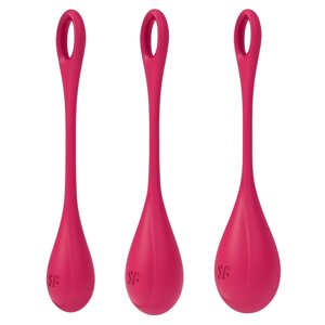 Набір йоні намистин Satisfyer Yoni Power 1 Red, діаметр 2-2,5-3см, вага 22-46-74гр в Києві от компании Elektromax