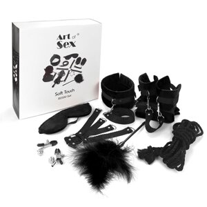 BDSM-набір Art of Sex – Soft Touch BDSM Set, чорний, 9 предметів в Києві от компании Elektromax