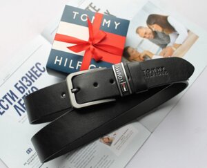 Шкіряний ремінь Tommy Hilfiger в коробці чорний в Києві от компании Elektromax