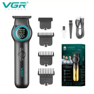 Тример VGR V-990, 3 насадки, Багатофункціональна акумуляторна машинка для стрижки, VGR машинка в Києві від компанії Elektromax