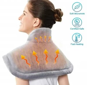 Електрогрілка для спини та шиї Heating Pad Електрична грілка проти болю в спині та шиї