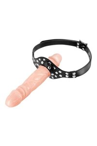 Кляп із подвійним фалоімітатором Fetish Tentation – Double Penis Gag Flesh в Києві от компании Elektromax