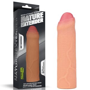 Насадка подовжує тілесна Revolutionary Silicone Nature Extender Uncircumcised в Києві от компании Elektromax