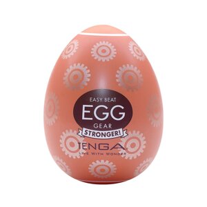 Мастурбатор-яйце Tenga Egg Gear, щільний TPE, пробник лубриканту 5 мл в Києві от компании Elektromax