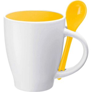 Чашка фарфорова (жовтий, ø 8,5 x 12,5 см)