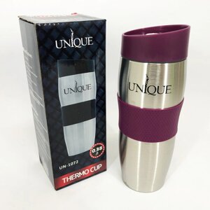 Термокухоль UNIQUE UN-1072 0.38 л, Термокухоль для хлопчика, Термокухоль для школярів. Колір: фіолетовий в Києві від компанії Elektromax