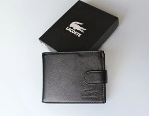 Чоловічий шкіряний гаманець Lacoste Black в Києві от компании Elektromax