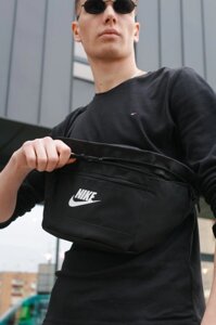 Поясна сумка бананка Nike, чорна з білим логотипом в Києві от компании Elektromax