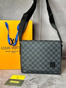 Сумка месенджер Louis Vuitton District PM Damier Graphite з лого у кутку  s067 сірий в Києві от компании Elektromax