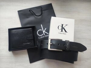 Чоловічий подарунковий набір Calvin Klein ремінь і гаманець, чорний в Києві от компании Elektromax