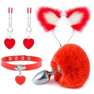 Червоний ніжний бдсм комплект Fur Sexy Kit в Києві от компании Elektromax
