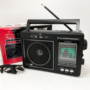 Портативний радіоприймач GOLON RX-99/3920 акумуляторний FM/AM/SW з відтворенням USB/MicroSD