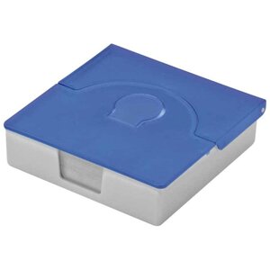 Коробочка для візиток пластикова (синій, 10,0 x 9,7 x 2,5 см)
