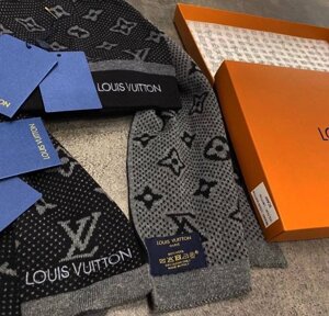 Набір Louis Vuitton Monogram Eclipse шарф + шапка gu002 в Києві от компании Elektromax