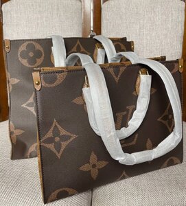 Жіноча сумка-шопер Louis Vuitton OnThe GO Monogram Коричневий