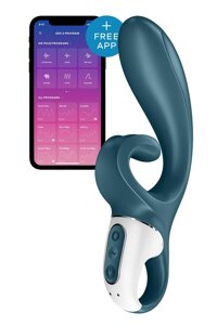 Смарт вібратор-кролик Satisfyer Hug Me Bluegrey, 2 мотори, діаметр 4,2см, широка кліторальна частина в Києві от компании Elektromax