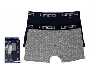 Труси-боксери чоловічі UNCO Underwear (2 шт.) Grey/Black (1/2104-XL)