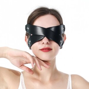 Чорна маска на очі у вигляді ременів Gothic Masquerade Cosplay Mask Rave Party в Києві от компании Elektromax