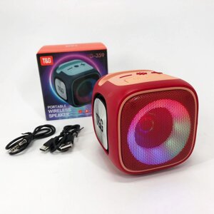 Портативна Bluetooth колонка TG359 7W з RGB підсвічуванням, Гучна блютуз колонка. Колір: червоний в Києві от компании Elektromax