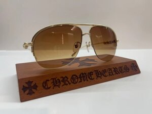 Окуляри Chrome Hearts Rehab в золотистій оправі