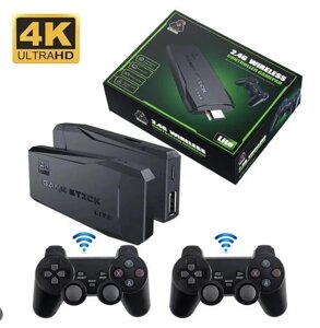 Ігрова приставка M8 64 gb Mini Game Stick 4K HDMI + 2 бездротові джойстики, консоль для телевізора