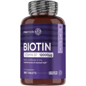 Пігулки для міцності волосся Natural Hair Thinning Supplement Maxmedix Biotin