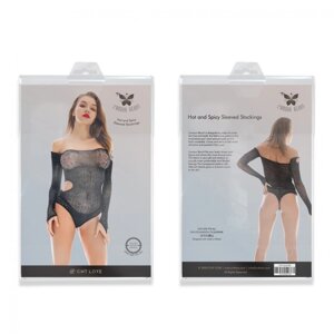 Жіноче боді Hot Spicy Sleeved Stockings Black в Києві от компании Elektromax