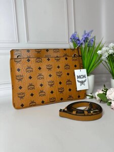 Жіноча сумка MCM Crossbody Pouch in Visetos Original Коричнева wb061