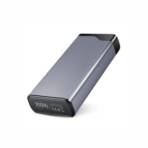 Повербанк 20000mah TurboCharge, 2 USB (графітовий, 14.4 х 6.5 х 2.8 см) в Києві от компании Elektromax