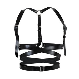 Шкіряна портупея Art of Sex - Melani Leather harness, Чорна L-2XL в Києві от компании Elektromax