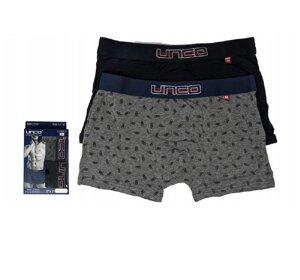 Труси-боксери чоловічі UNCO Underwear (2 шт.) Grey/Black (1/2101-3)
