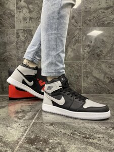 Кросівки Nike Air Jordan 1 (сірі, сірий знак)