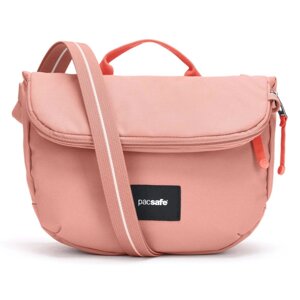 Сумка через плече антизлодій Pacsafe GO Saddle Crossbody, 6 ступенів захисту (рожевий, 18 х 24 х 9 см) в Києві от компании Elektromax