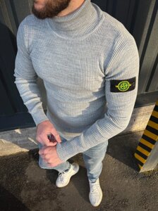 Светр сірий з горлом STONE ISLAND 9-451