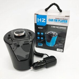 Автомобільний FM-трансмітер модулятор HZ FM MOD H26+BT (BX6) живлення від прикурювача з Bluetooth в Києві від компанії Elektromax