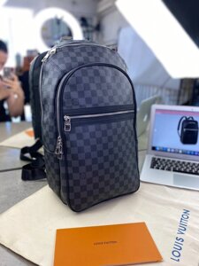 Рюкзак Louis Vuitton сіра шашка з обробкою матової шкіри c316 в Києві от компании Elektromax