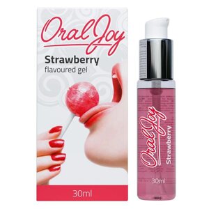 Оральний любрикант зі смаком полуниці Oral Joy Strawberry, 30мл