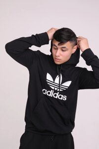 Худі чорний з вишитим логотипом Adidas в Києві от компании Elektromax