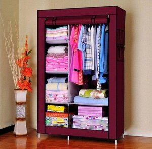 Тканинна шафа складана STORAGE WARDROBE KM-105 на 2 секції (106х45х170 см), органайзер для одягу в Києві от компании Elektromax