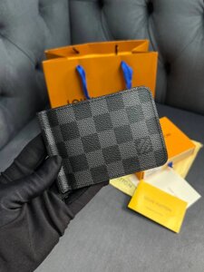 Затискач сірий для грошей Louis Vuitton Damier Graphite k306 в Києві от компании Elektromax