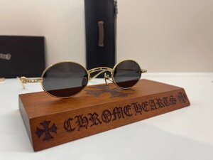 Окуляри Chrome Hearts Lux Retro в золотистій оправі