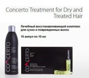 Набір Лікувальний комплекс для сухого волосся і шкіри голови Concerto Adjuvant Shampoo for Dry and Treated Hair