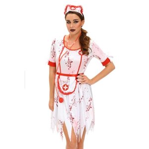 3Pcs horrible zombie nurse costume