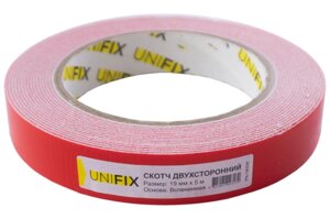 Стрічка двостороння Unifix - 19 мм x 5 м спіненная біла