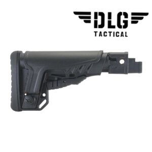 Приклад складний TBS Shock від DLG Tactical Com Spec  з регульованим підщочником для АК-74 АК 47 АКМ чорний в Києві от компании Elektromax