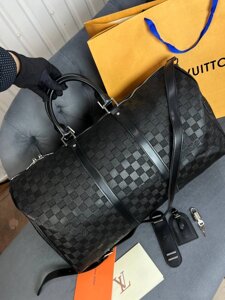 Дорожня чорна сумка Louis Vuitton у стилі "Infini" c136