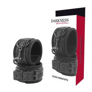 Стильні чорні кайданки Darkness Luxe Bdsm Handcuffs в Києві от компании Elektromax