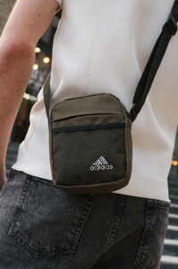 Барсетка хакі міні Adidas білий логотип в Києві от компании Elektromax