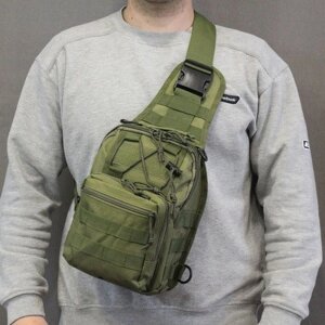 Якісна тактична сумка, укріплена чоловіча сумка, рюкзак тактична слінг. Колір: хакі в Києві от компании Elektromax