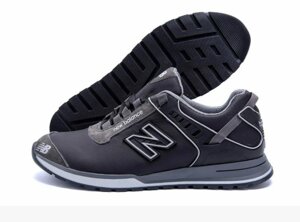 Чоловічі шкіряні демісезонні кросівки New Balance колір чорний, сірий в Києві от компании Elektromax